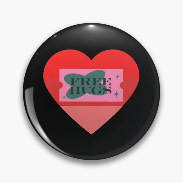Item preview, FREE HUGS SUNSET HEART designed and sold by Highhocreations.