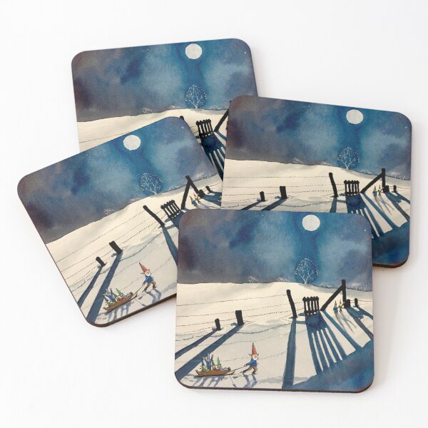 Item preview, Forest Gnomes Sledging in the Snow designed and sold by TheArtery2010.