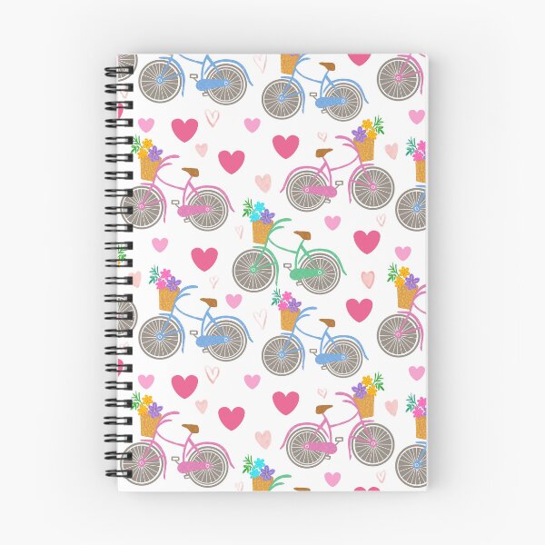 Item preview, Patrón de bicicletas y corazones designed and sold by Papergrape.