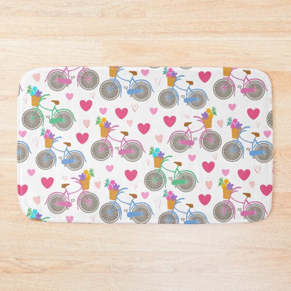 Item preview, Bicycles and hearts pattern  designed and sold by Papergrape.