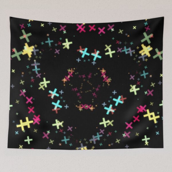 Item preview, Neon Glowing Plus Sign Abstract Art designed and sold by Ariel Guevara.
