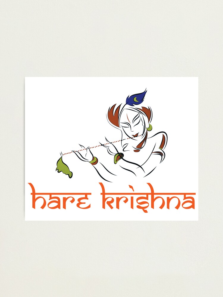 Hare Krishna Mantra Mandala Krishna Wall Art Krishna Print 