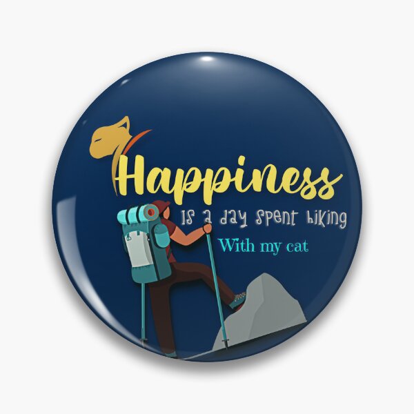 Item preview, The Happiness is a day spent hiking with my cat - classic t shirt designed and sold by Viragiaroutfit.