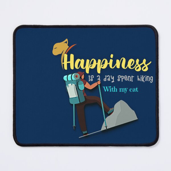 Item preview, The Happiness is a day spent hiking with my cat - classic t shirt designed and sold by Viragiaroutfit.