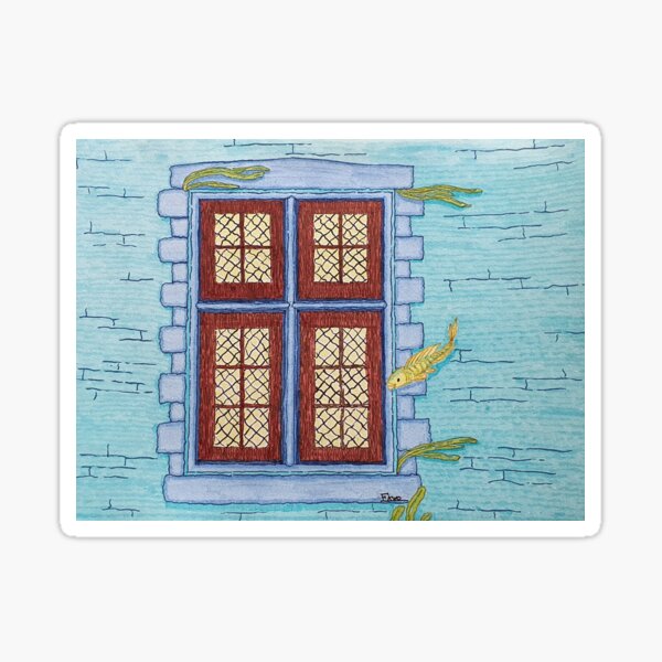 Castle in the lake Sticker