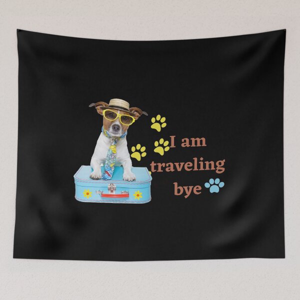 Item preview, i am traveling bye : funny doggo, cute doggo designed and sold by marwan elsaeed.