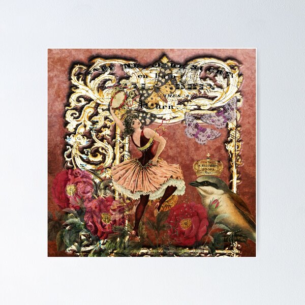 Item preview, Vintage Gypsy Dancer French Collage designed and sold by LarkDesigns.