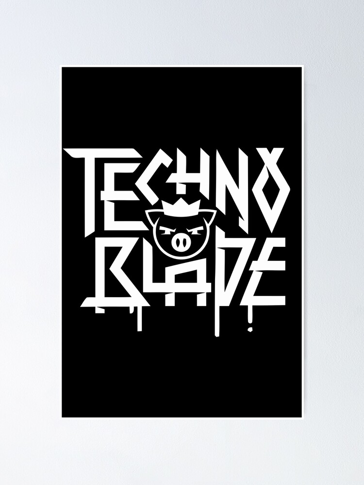 Technoblade Merch Techno Blade Logo Poster for Sale by SamibShop