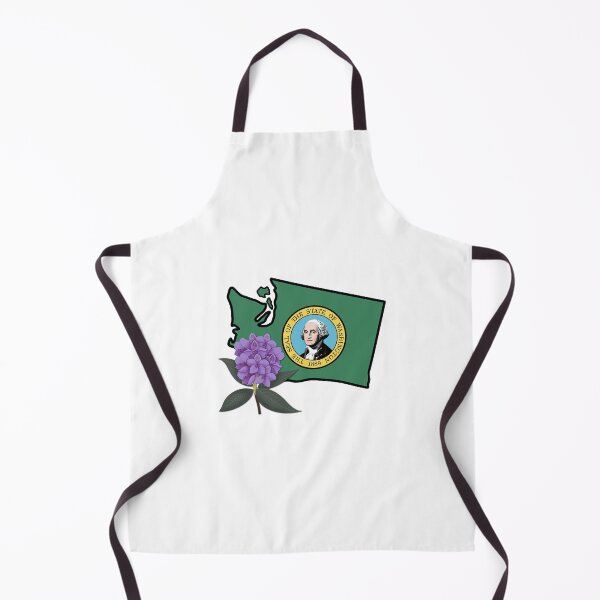 Item preview, State of Washington Flag with State Flower Pacific Rhododendron designed and sold by Gsallicat.