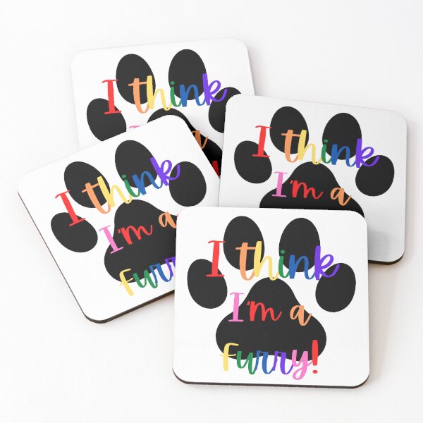 Item preview, I Think I'm a Furry! Graphic - Gay/Rainbow designed and sold by DaddyKoti.