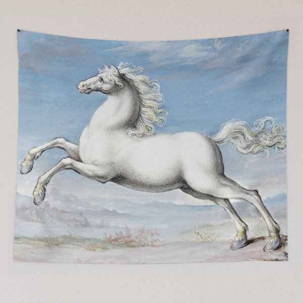 Item preview, White horse  by Joris Hoefnagel. Original from The Rijksmuseum designed and sold by SidhuKeet1.