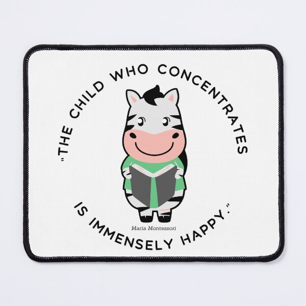 Item preview, Montessori quote The child who concentrates is immensely happy designed and sold by TeyMank.