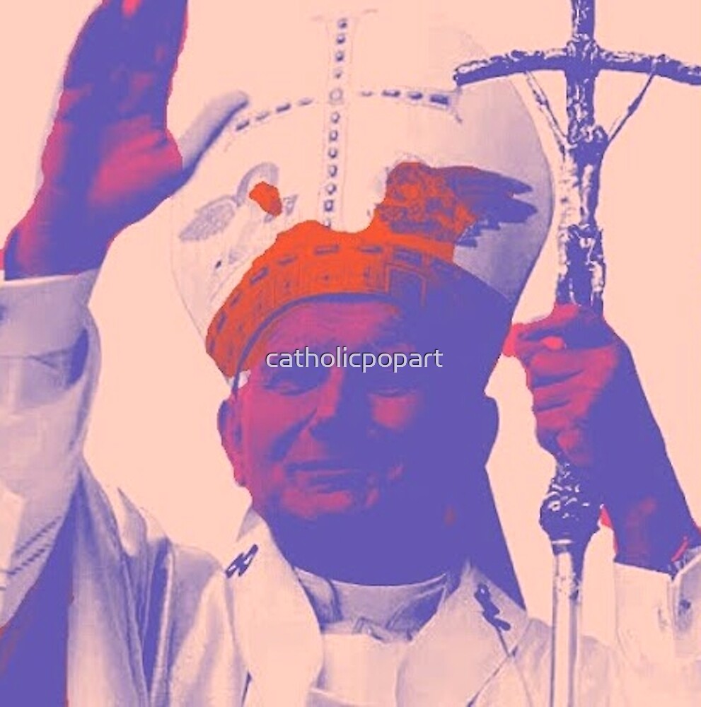 "St. John Paul II" by catholicpopart Redbubble