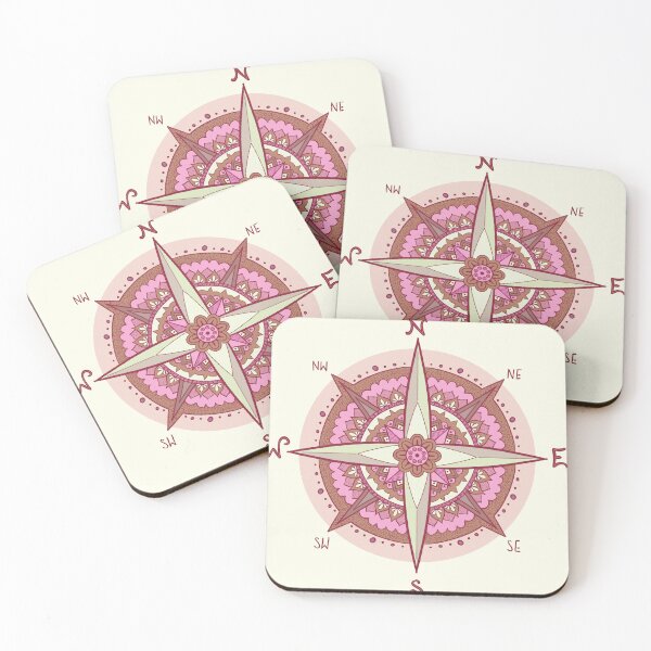 Item preview, Doodle Compass | Pink Colorway designed and sold by Jackie Van Ryn.