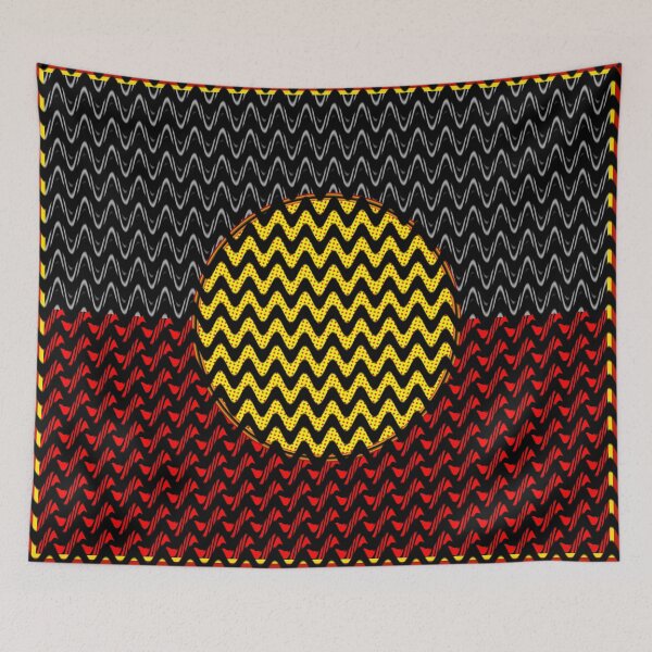 Item preview,  AMAZING  AUSTRALIAN ABORIGINAL FLAG  ART EXPRESSION WITH DOTS AND WAVES-11. designed and sold by Ralek.