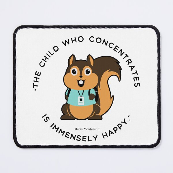 Item preview, Montessori quote The child who concentrates is immensely happy designed and sold by TeyMank.