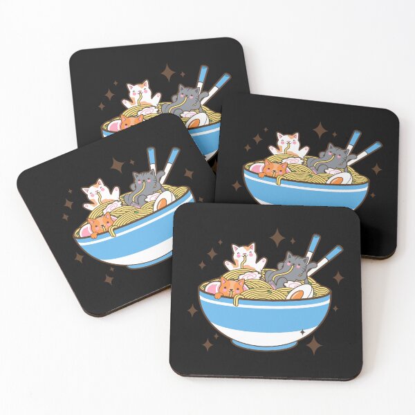 Item preview, Cat Eating Ramen Cute Noodles designed and sold by Studioapartment.