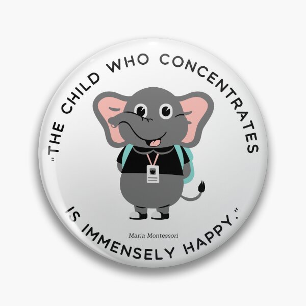Item preview, Montessori quote The child who concentrates is immensely happy designed and sold by TeyMank.