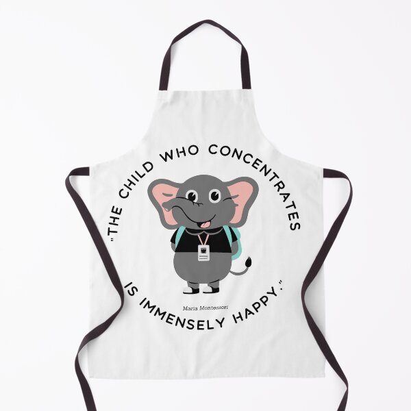 Item preview, Montessori quote The child who concentrates is immensely happy designed and sold by TeyMank.