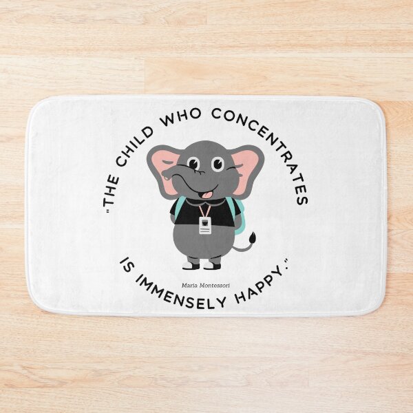 Item preview, Montessori quote The child who concentrates is immensely happy designed and sold by TeyMank.