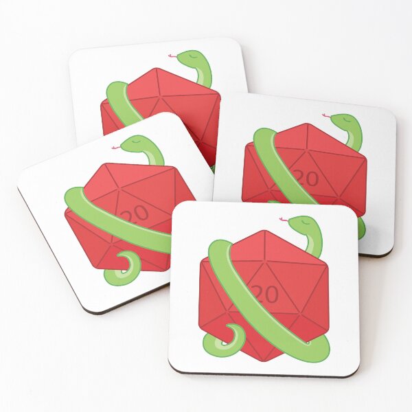 Item preview, Green Snake with Red D20 designed and sold by NovotnyDesigns.