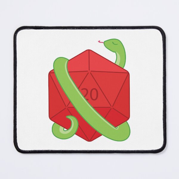 Item preview, Green Snake with Red D20 designed and sold by NovotnyDesigns.