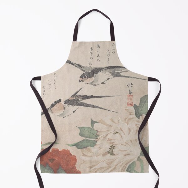Item preview, Swallows and Peonies - Hokuba Vintage Japanese Art Restored designed and sold by molamode.