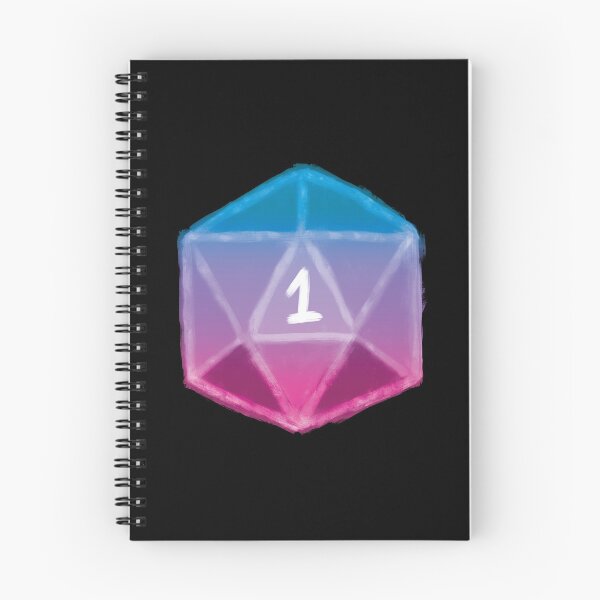 Item preview, Natural 1 | Hand Painted Nat 1 - Critical Fail D&D - Pink and Blue Gradient designed and sold by SqrlStudios.