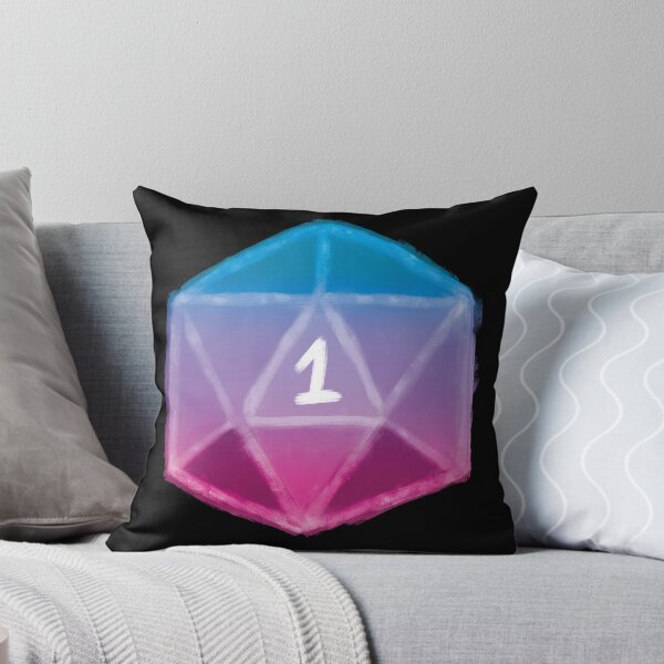 Item preview, Natural 1 | Hand Painted Nat 1 - Critical Fail D&D - Pink and Blue Gradient designed and sold by SqrlStudios.
