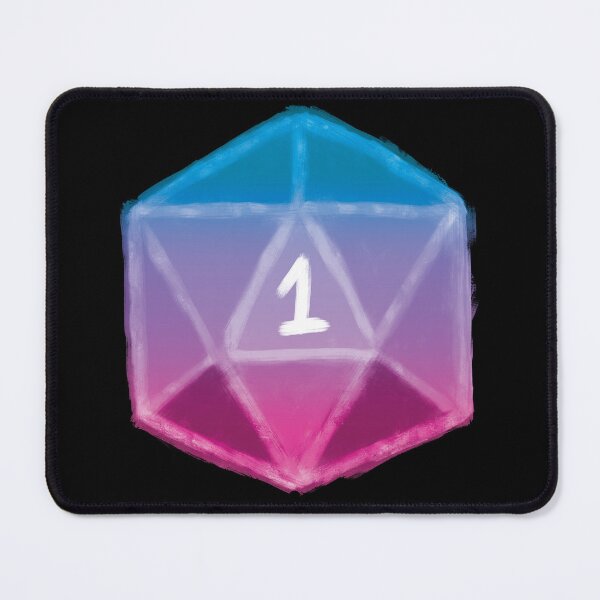 Item preview, Natural 1 | Hand Painted Nat 1 - Critical Fail D&D - Pink and Blue Gradient designed and sold by SqrlStudios.