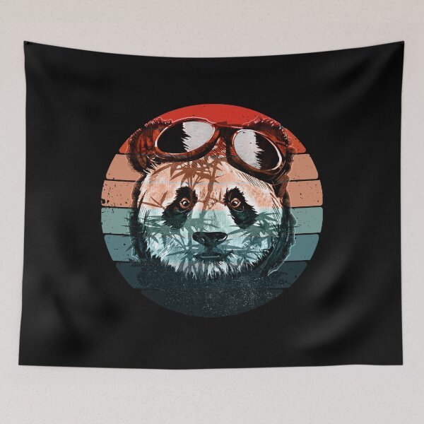 Item preview, Realistic Panda Bear with glasses suset design designed and sold by Chaos-Touch.