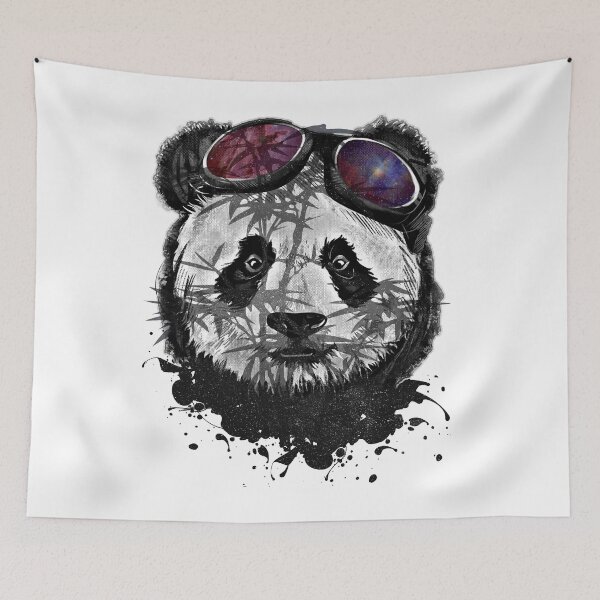 Item preview, Realistic Panda Bear with glasses and bamboo shadow designed and sold by Chaos-Touch.