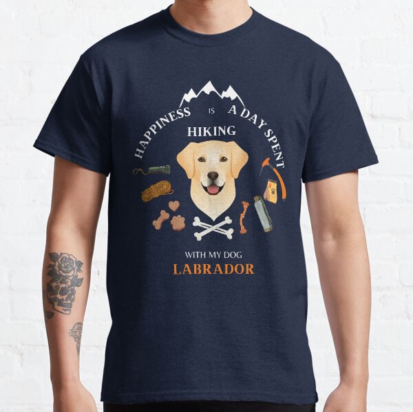 Vista previa del artículo con la obra «La felicidad es un día de excursión con mi perro LABRADOR DÍA DE SAN VALENTÍN», diseñado y vendido por themora.