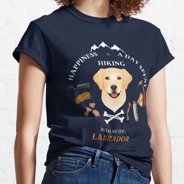 Item preview, Happiness is a Day Spent Hiking With My Dog LABRADOR Valentine's DAY designed and sold by themora.