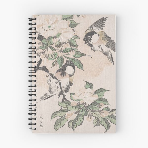 Item preview, Marsh Tital and Crab Apple Flowers - Hokuba Vintage Japanese Art Restored designed and sold by molamode.