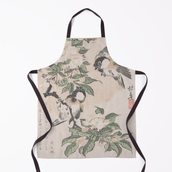 Item preview, Marsh Tital and Crab Apple Flowers - Hokuba Vintage Japanese Art Restored designed and sold by molamode.
