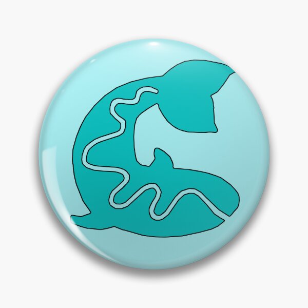Item preview, Native American Inspired Fish Turquoise Blue designed and sold by Havocgirl.