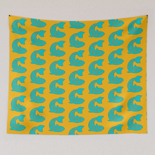 Item preview, Native American Inspired Fish Turquoise Blue designed and sold by Havocgirl.