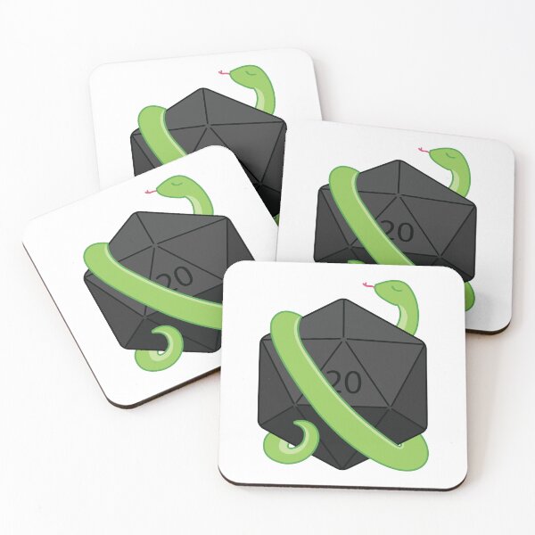 Item preview, Green Snake with Black D20 designed and sold by NovotnyDesigns.