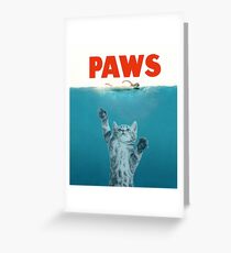 Paws - Cat Kitten Meow Parody T Shirt Greeting Card