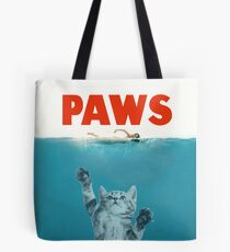 Paws - Cat Kitten Meow Parody T Shirt Tote Bag