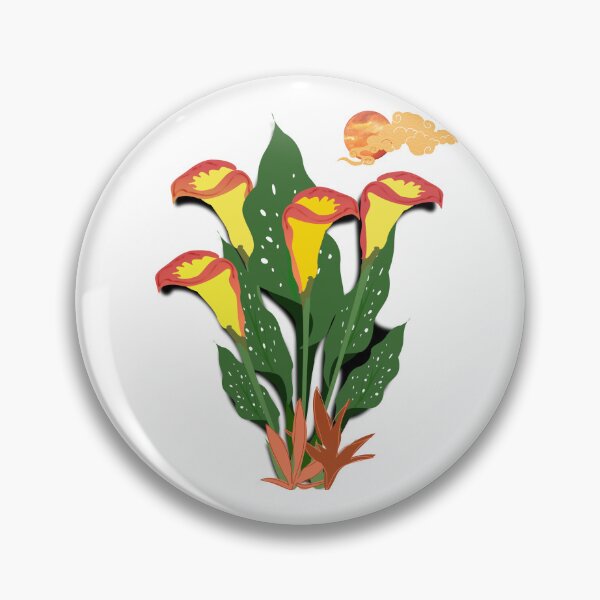 Item preview, Arum Lily | Red and Orange Calla Lilies designed and sold by DeevaValli.
