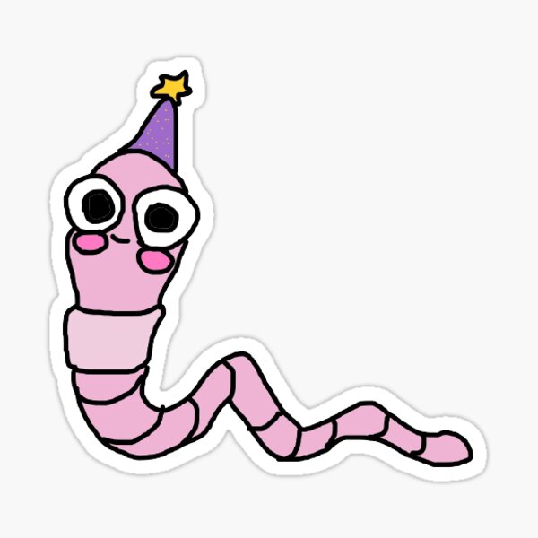 Worm Wizard Sticker