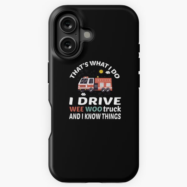 Item preview, I Drive A Wee Woo Car Funny Fireman Truck Driver Wee woo driver funny firefighting, funny firefighter gifts for him, first responder Squad, Cute Fire truck designed and sold by The Pawsome Studio.