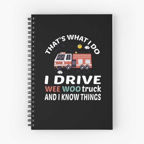 Item preview, I Drive A Wee Woo Car Funny Fireman Truck Driver Wee woo driver funny firefighting, funny firefighter gifts for him, first responder Squad, Cute Fire truck designed and sold by The Pawsome Studio.