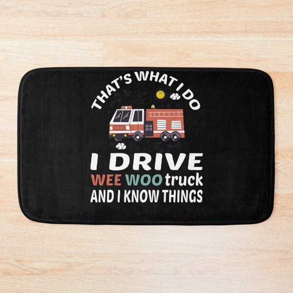 Item preview, I Drive A Wee Woo Car Funny Fireman Truck Driver Wee woo driver funny firefighting, funny firefighter gifts for him, first responder Squad, Cute Fire truck designed and sold by The Pawsome Studio.