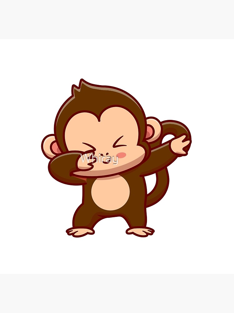 cute baby Monkey dabbing Poster for Sale by Whiray
