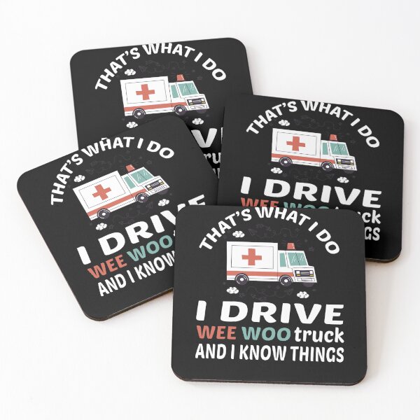 Item preview, Wee woo driver funny Nurse, funny Nurse gifts for her, first responder Squad, Cute Ambulance truck designed and sold by The Pawsome Studio.