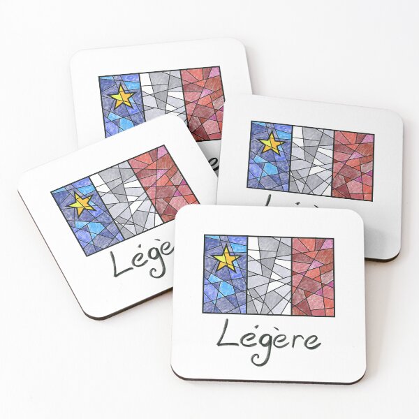 Item preview, Acadian Flag pastel mosaic Légère    - Drapeau acadien mosaïque pastel vitrail Légère   designed and sold by ColoursOfFrance.