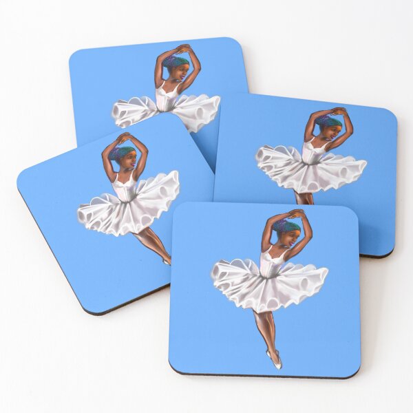 Aperçu de l'œuvre Ballerine afro-américaine dansant 2 - ballet de ballerine femme noire à peau brune - danse d'amour créée et vendue par Artonmytee.